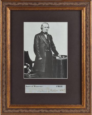 Lot #126 Andrew Johnson Signature - Image 1