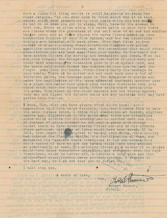 Lot #386 Robert Stroud: The 'Birdman of Alcatraz' on birds, the human body, and the beginning of World War II - Image 1