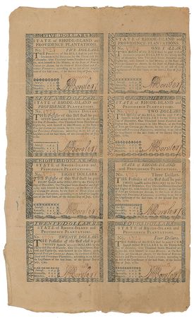 Lot #397 Colonial Rhode Island Currency Currency - Image 1