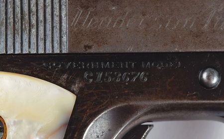 Lot #298 Officer William Henderson ‘Ben’ Turpin’s Colt Commercial Government Model Pistol: The Colt pistol of one of Detroit's first black police officers - Image 3