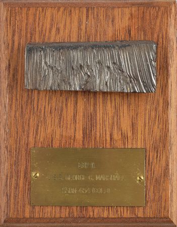 Lot #453 Hyman Rickover Typed Letter Signed and Submarine Relic - Image 1