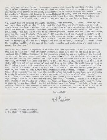 Lot #453 Hyman Rickover Typed Letter Signed and Submarine Relic - Image 4