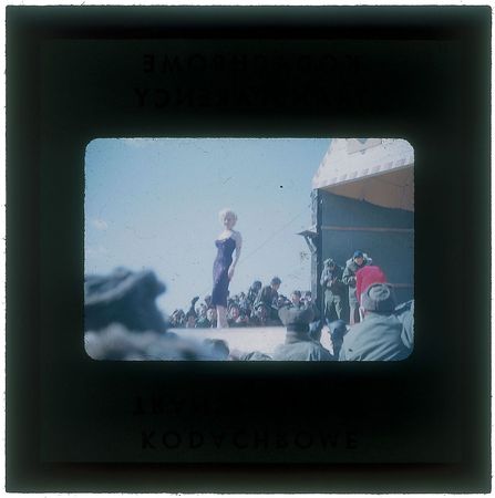 Lot #798 Marilyn Monroe: Kodachrome candids of Marilyn's USO show - Image 1