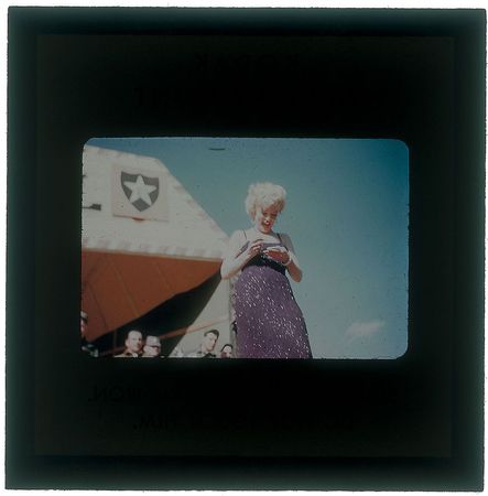 Lot #798 Marilyn Monroe: Kodachrome candids of Marilyn's USO show - Image 2