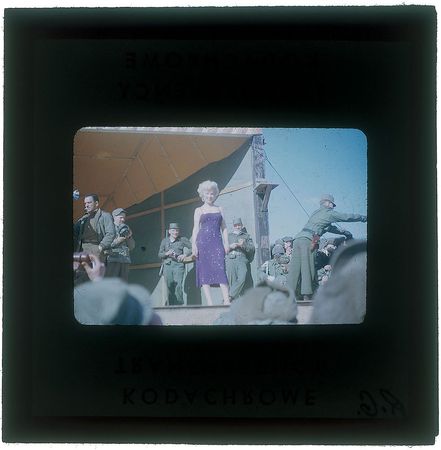 Lot #798 Marilyn Monroe: Kodachrome candids of Marilyn's USO show - Image 7