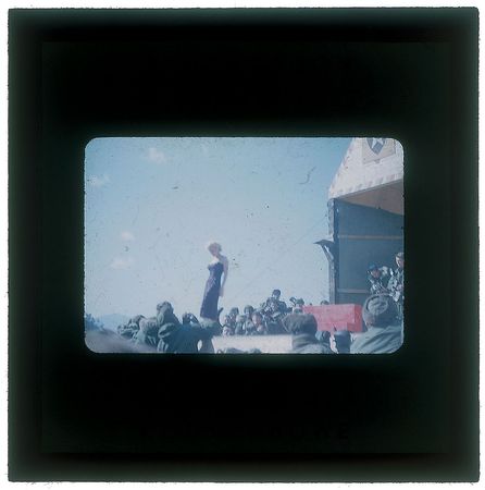 Lot #798 Marilyn Monroe: Kodachrome candids of Marilyn's USO show - Image 9
