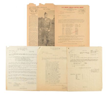 Lot #412 George S. Patton: Archive from Patton's aide-de-camp, including Willie Patton's dog tag and a signed portrait - Image 2