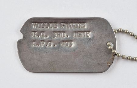 Lot #412 George S. Patton: Archive from Patton's aide-de-camp, including Willie Patton's dog tag and a signed portrait - Image 5