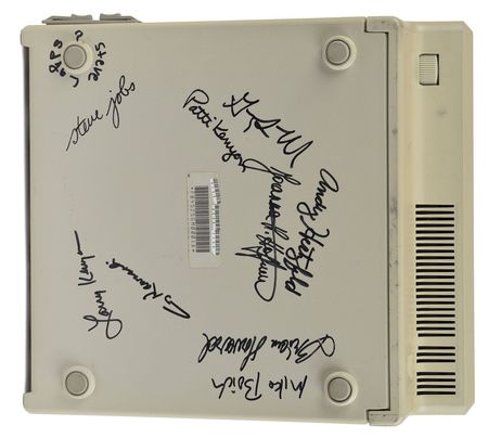 Lot #3033 Steve Jobs and Nine Team Members Signed Macintosh Plus Computer - Image 1