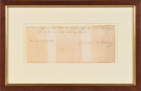Lot #3051 Ludwig van Beethoven Signed Letter - Image 1