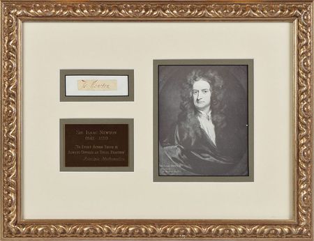 Lot #3025 Isaac Newton Signature - Image 1