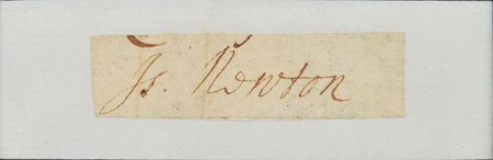 Lot #3025 Isaac Newton Signature - Image 2