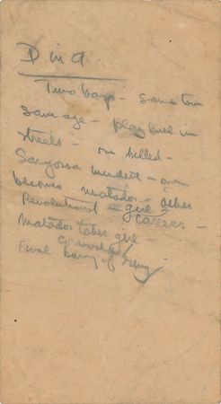 Lot #3049 Ernest Hemingway 'Death in the Afternoon' Manuscript Outline - Image 1