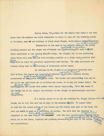 Lot #3047 Frank Lloyd Wright - Image 1