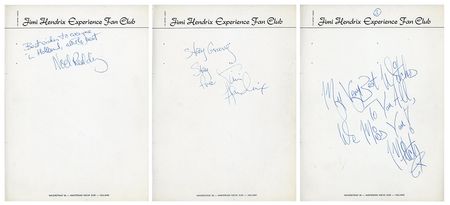 Lot #3053  Jimi Hendrix Experience Signatures - Image 1