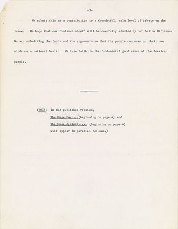 Lot #3013 Dwight D. Eisenhower Hand-Edited 'Balance Sheet on Bombing' and 'Negotiations: Hopes and Realities' Manuscripts - Image 14