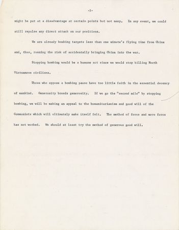 Lot #3013 Dwight D. Eisenhower Hand-Edited 'Balance Sheet on Bombing' and 'Negotiations: Hopes and Realities' Manuscripts - Image 16
