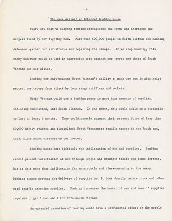 Lot #3013 Dwight D. Eisenhower Hand-Edited 'Balance Sheet on Bombing' and 'Negotiations: Hopes and Realities' Manuscripts - Image 17