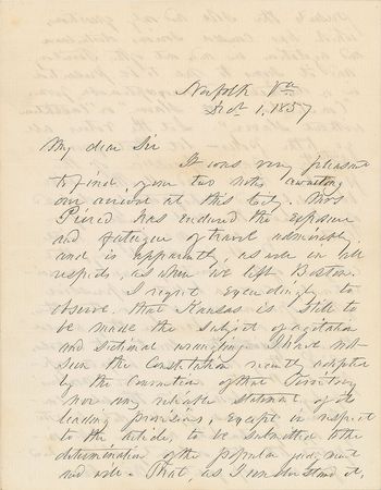 Lot #3009 Franklin Pierce Autograph Letter Signed