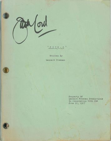 Lot #3043 Jack Lord's Personal Hawaii Five-O Badge, Pilot Script, and Signed Photos - Image 3