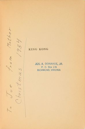 Lot #766 King Kong: Scarce first edition 'novelization' of King Kong - Image 3