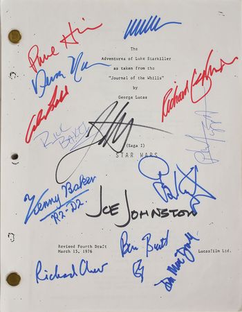 Lot #78 Star Wars: Multi-signed script for 