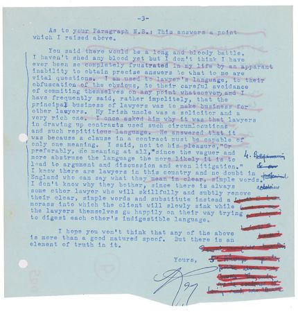 Lot #477 Raymond Chandler: Letters to a fellow crime writer on taxes, royalties, and Alfred Hitchcock - Image 5