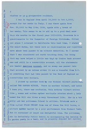 Lot #477 Raymond Chandler: Letters to a fellow crime writer on taxes, royalties, and Alfred Hitchcock - Image 7