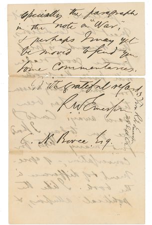 Lot #491 Ralph Waldo Emerson: 