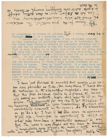Lot #484 Joseph Conrad: Conrad edits an article on his literary influences - Image 2