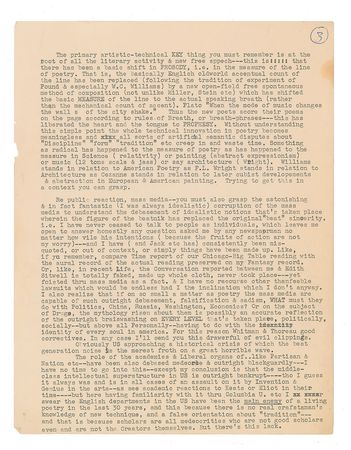 Lot #497 Allen Ginsberg: Incredible Ginsberg letter on the Beat movement, poetic form, sex, drugs, and Zen - Image 3