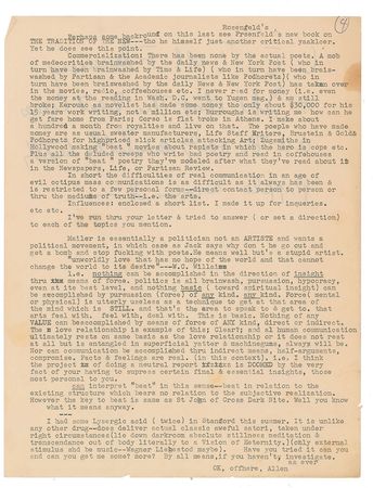 Lot #497 Allen Ginsberg: Incredible Ginsberg letter on the Beat movement, poetic form, sex, drugs, and Zen - Image 4