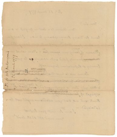 Lot #125 John Jay: As president of the Continental Congress, John Jay welcomes Delaware's newly elected delegate - Image 2