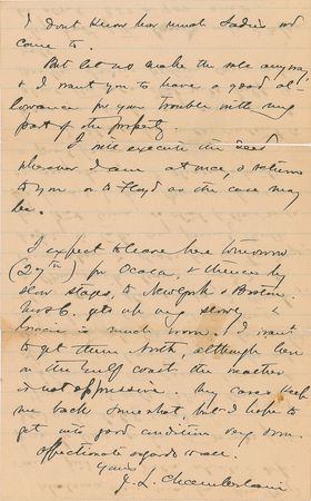Lot #294 Joshua Lawrence Chamberlain Handwritten Letter Signed - Image 3