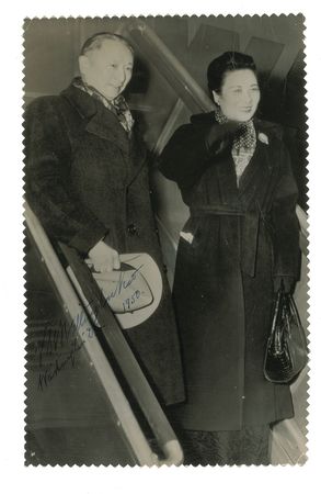 Lot #159 Madame Chiang Kai-shek and V. K. Wellington Koo Signed Photograph - Image 1