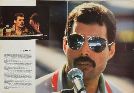 Lot #626 Queen: 1982 Hot Space Tour program signed by Mercury, May, and Deacon - Image 1