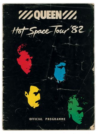 Lot #626 Queen: 1982 Hot Space Tour program signed by Mercury, May, and Deacon - Image 4