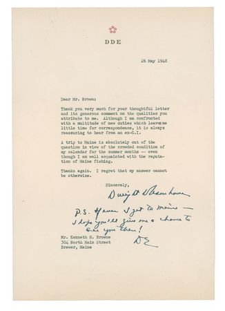 Lot #66 Dwight D. Eisenhower Typed Letter Signed - Image 1