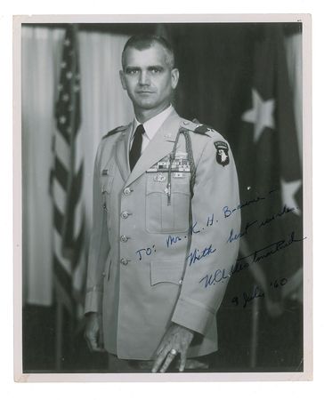 Lot #364 William C. Westmoreland Signed Photograph and Typed Letter Signed - Image 1