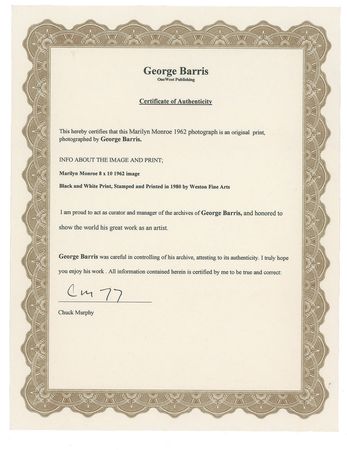 Lot #883 Marilyn Monroe: George Barris Photograph - Image 3