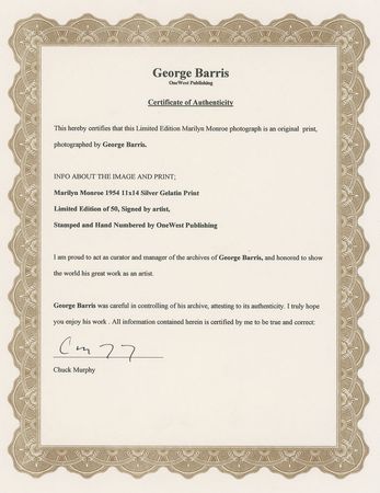 Lot #885 Marilyn Monroe: George Barris Photograph - Image 3