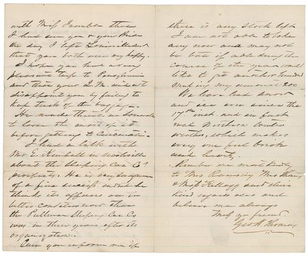 Lot #315 George H. Thomas Handwritten Letter Signed - Image 2