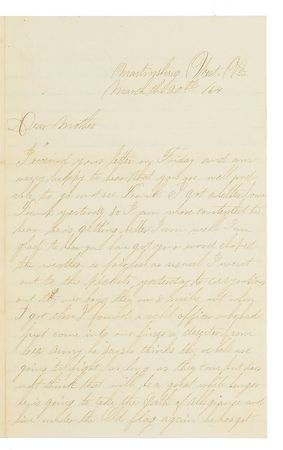 Lot #316 Edward F. Tubbs: Captivating war letters written by a Union soldier to his mother - Image 6