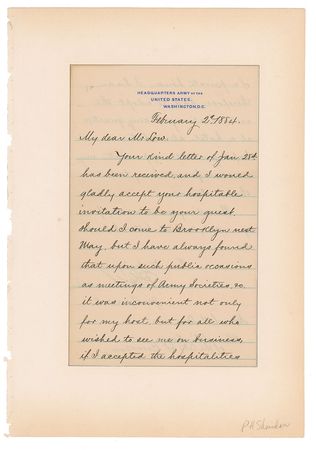 Lot #312 Philip H. Sheridan Signed Letter - Image 1