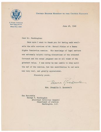 Lot #91 Eleanor Roosevelt Letters - Image 2