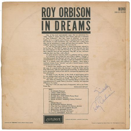 Lot #716 Roy Orbison Album - Image 1