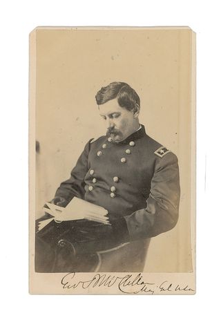 Lot #308 George B. McClellan Signed Photograph - Image 1