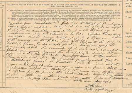 Lot #347 Gettysburg Muster Roll - Image 3