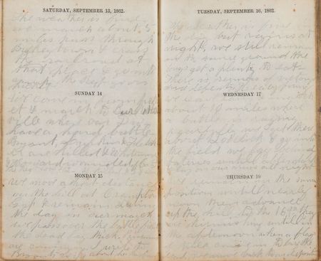 Lot #336 Civil War Soldier's Diary: After Crampton's Gap: 