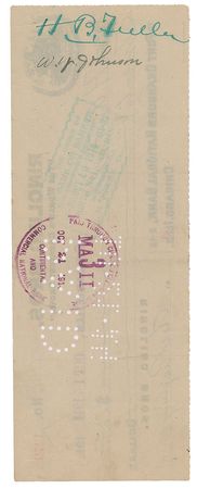 Lot #267 Charles Ringling Check - Image 2